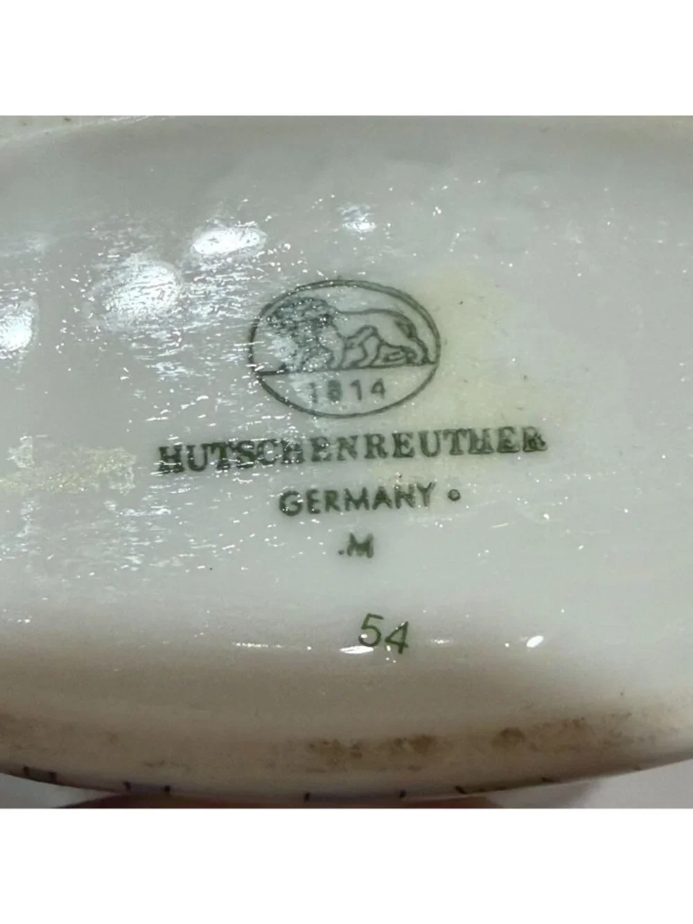 Vintage 70s Hutschenreuther Ole Winther Butterfly Cattail Porcelain Vase 7.25